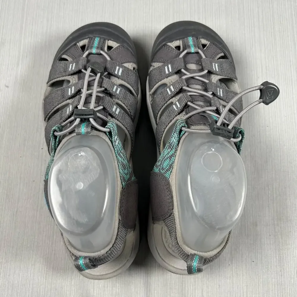 Keen Newport H2 Women's Size 10.5 Gray Water Sandals Black Turquoise Sandals
